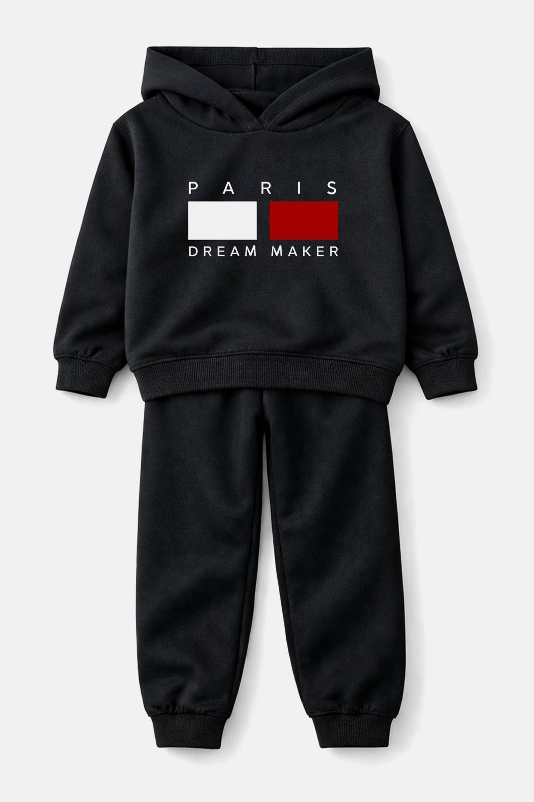 Infantil - Conjunto Moletom Peluciado Paris Dream - Preto