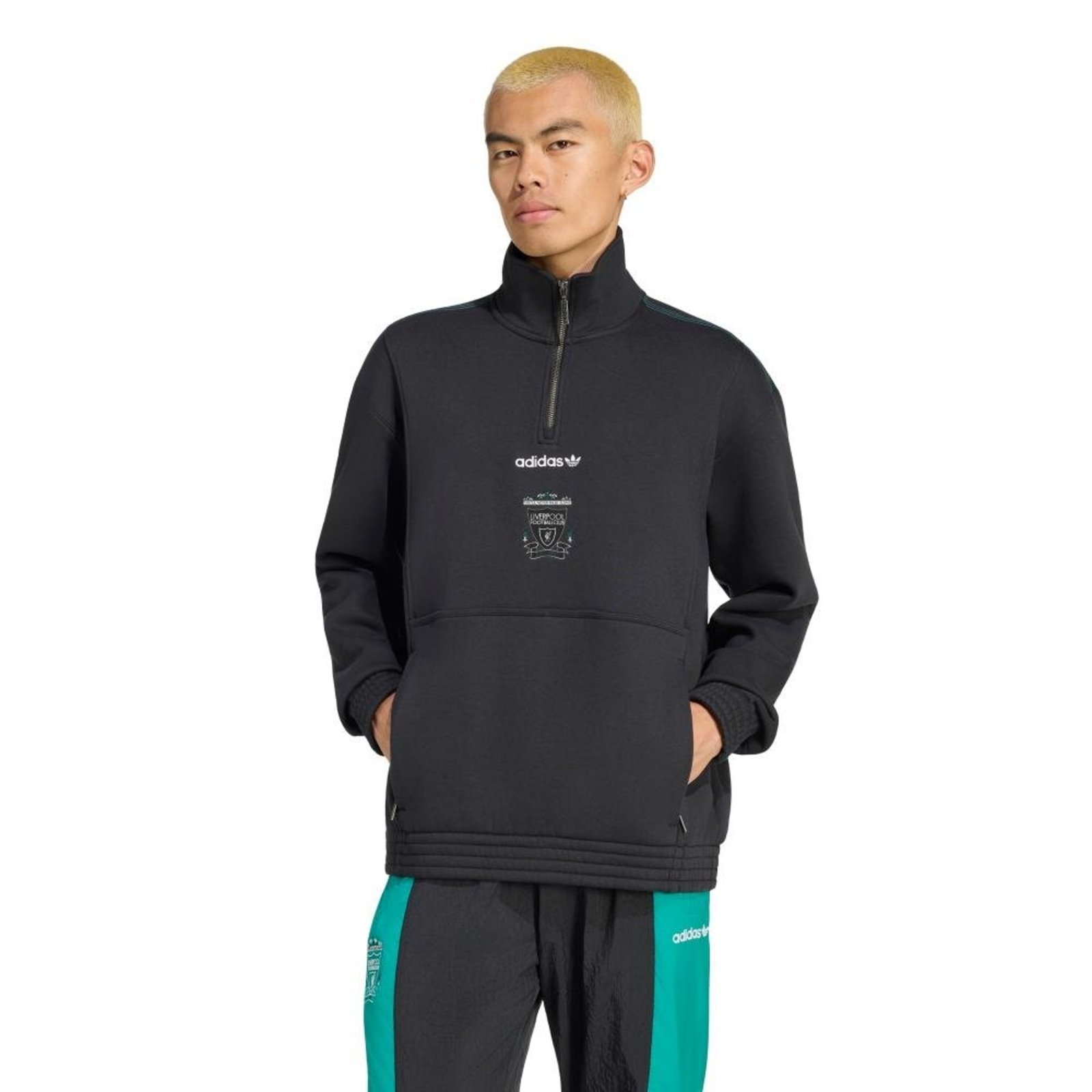 Moletom Meio Zíper EQT Liverpool FC adidas Performance Preto