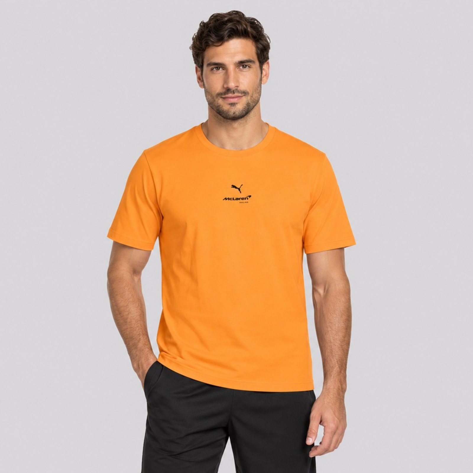 Camiseta Puma McLaren Small Logo Tee Laranja