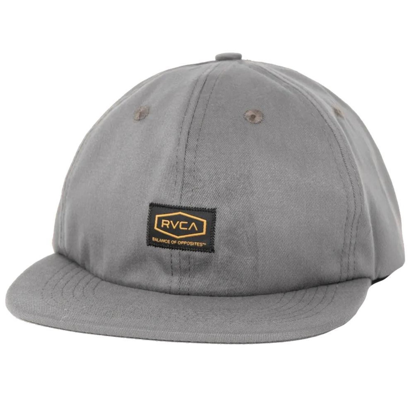Boné RVCA Aba Reta Anp Label Strapback SM27 Cinza Escuro