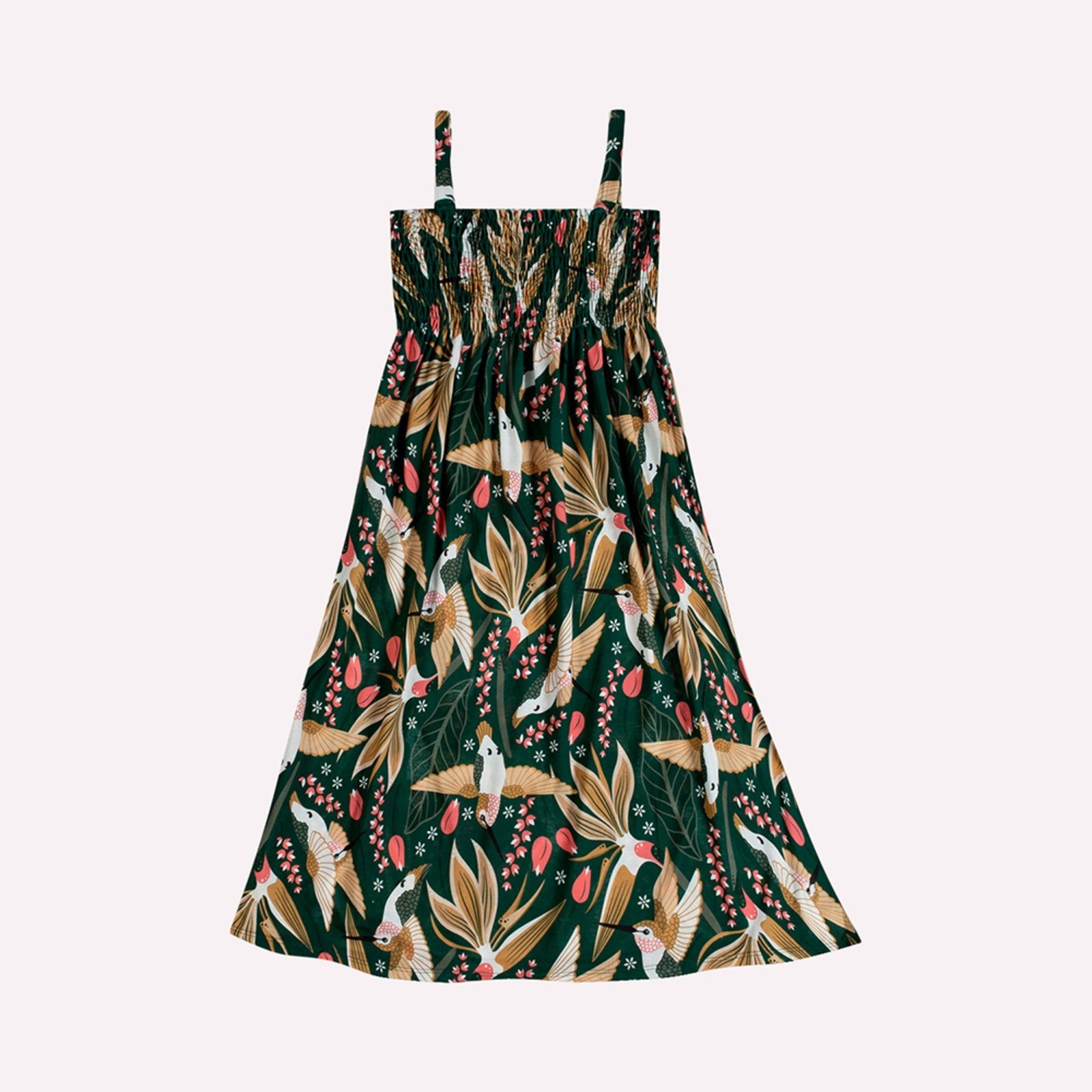 Vista 2 Infantil - Vestido Menina Beija-flor Kyly azul marinho Kyly azul marinho