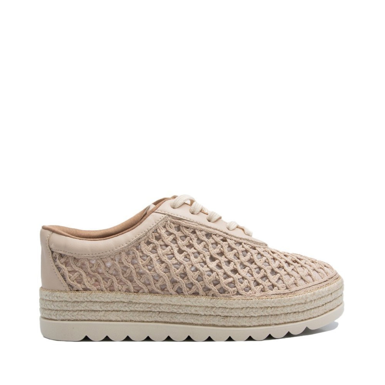 Tenis Via Comfort Tramado Solado Alto VIA COMFORT Bege