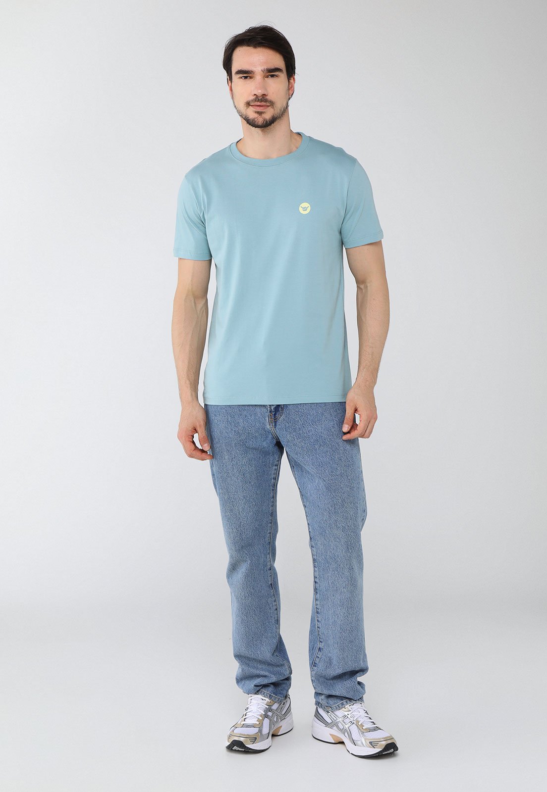 Vista 3 Camiseta Masculina Hang Loose Silk Round Claro azul Hang Loose azul
