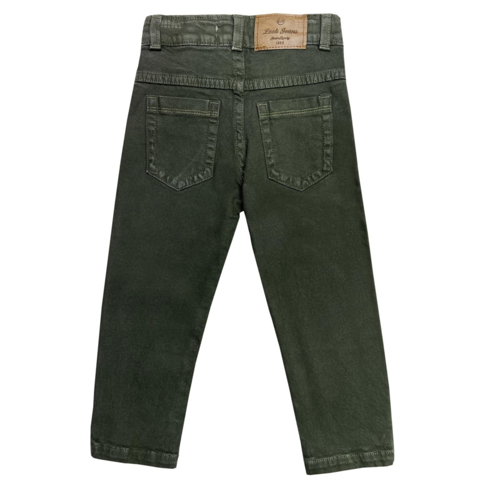 Vista 3 Infantil - Calça Look Jeans Skinny verde Look Jeans verde