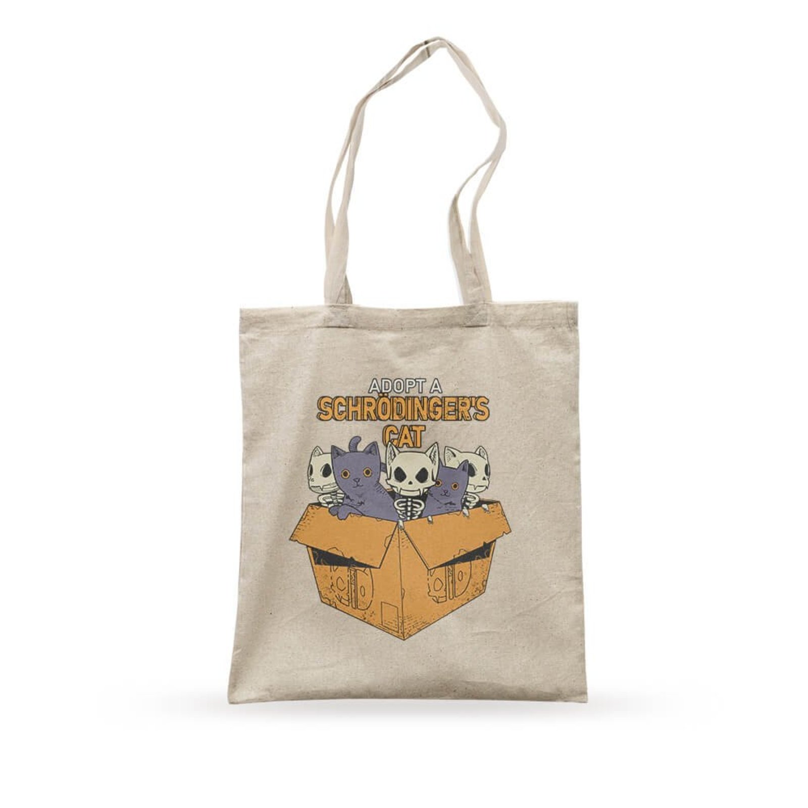 Ecobag Adopt A Schrödinger's Cat - Bege - Casual - Studio Geek