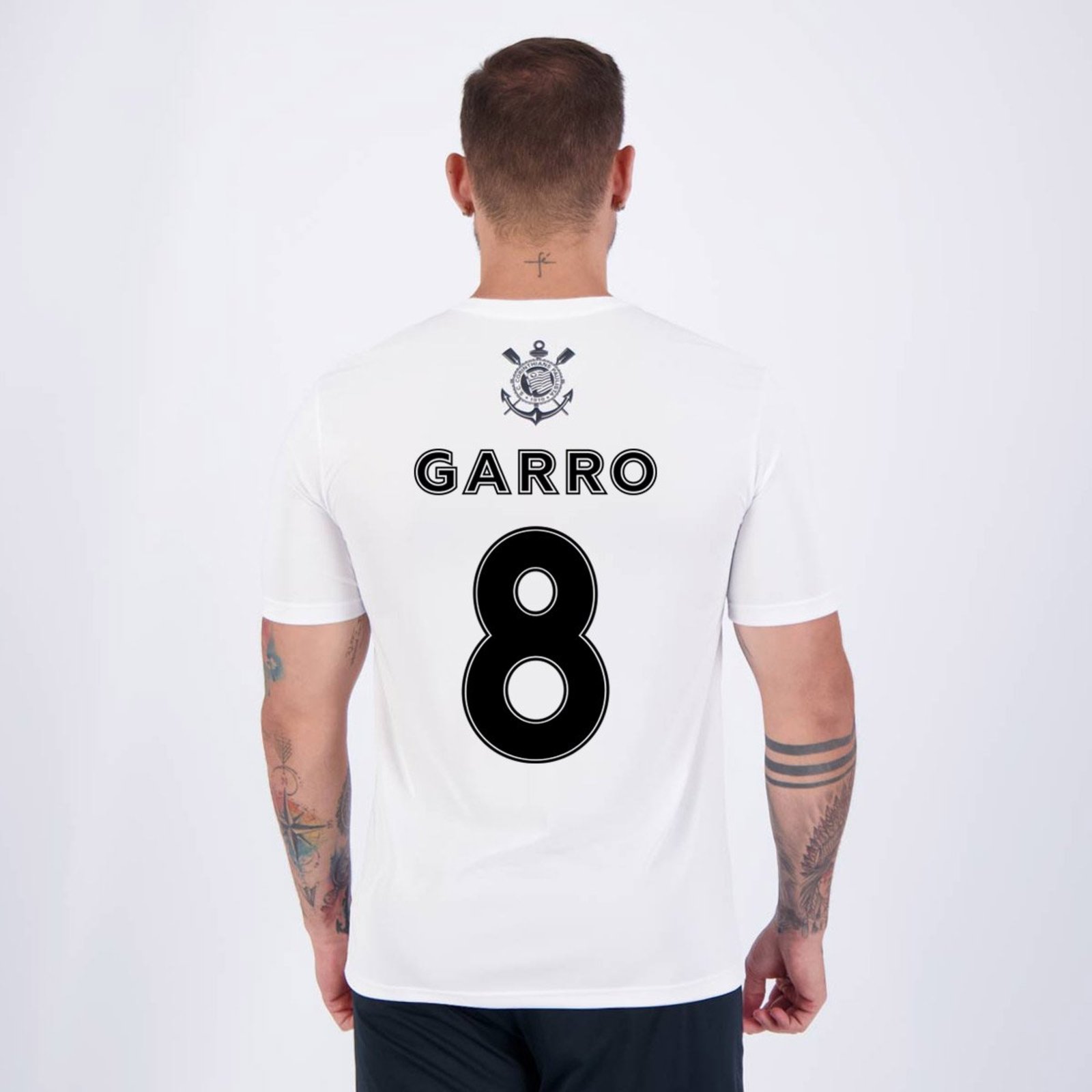 Camisa Corinthians Garro 8 Fitness Branca
