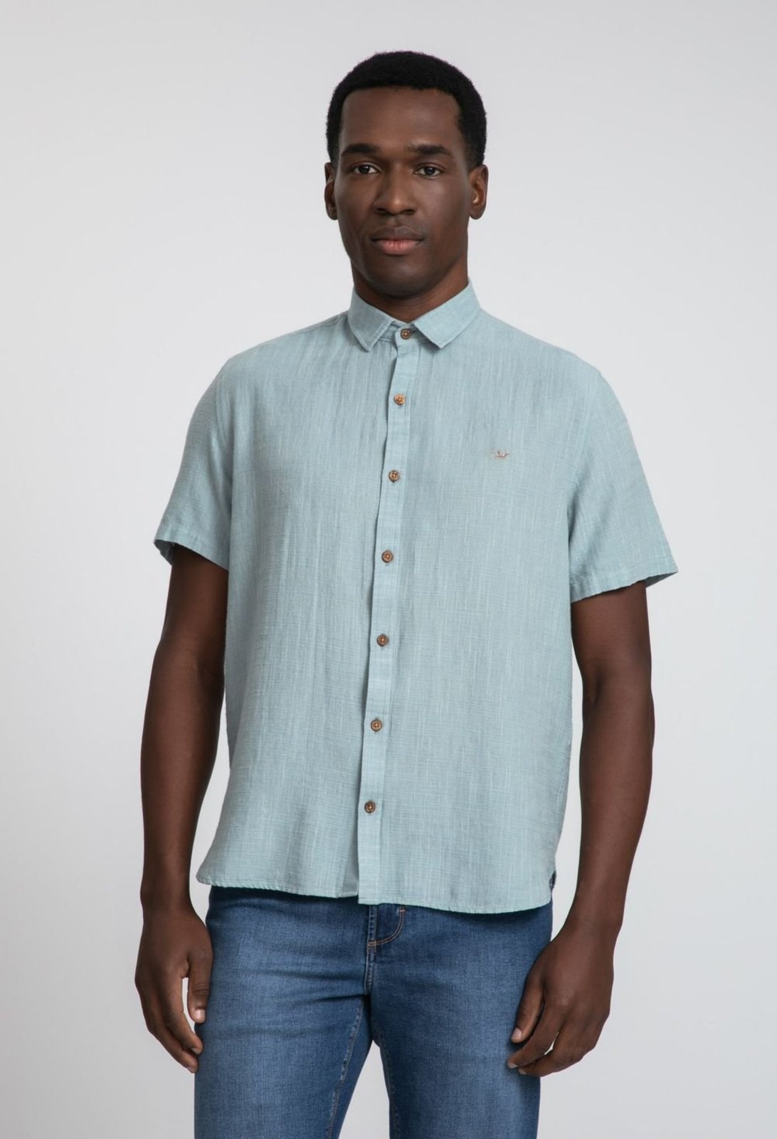 Camisa Docthos Relaxed Fit Manga Curta Lisa Camisa Manga Curta Docthos Relaxed Fit Lisa 106 Claro
