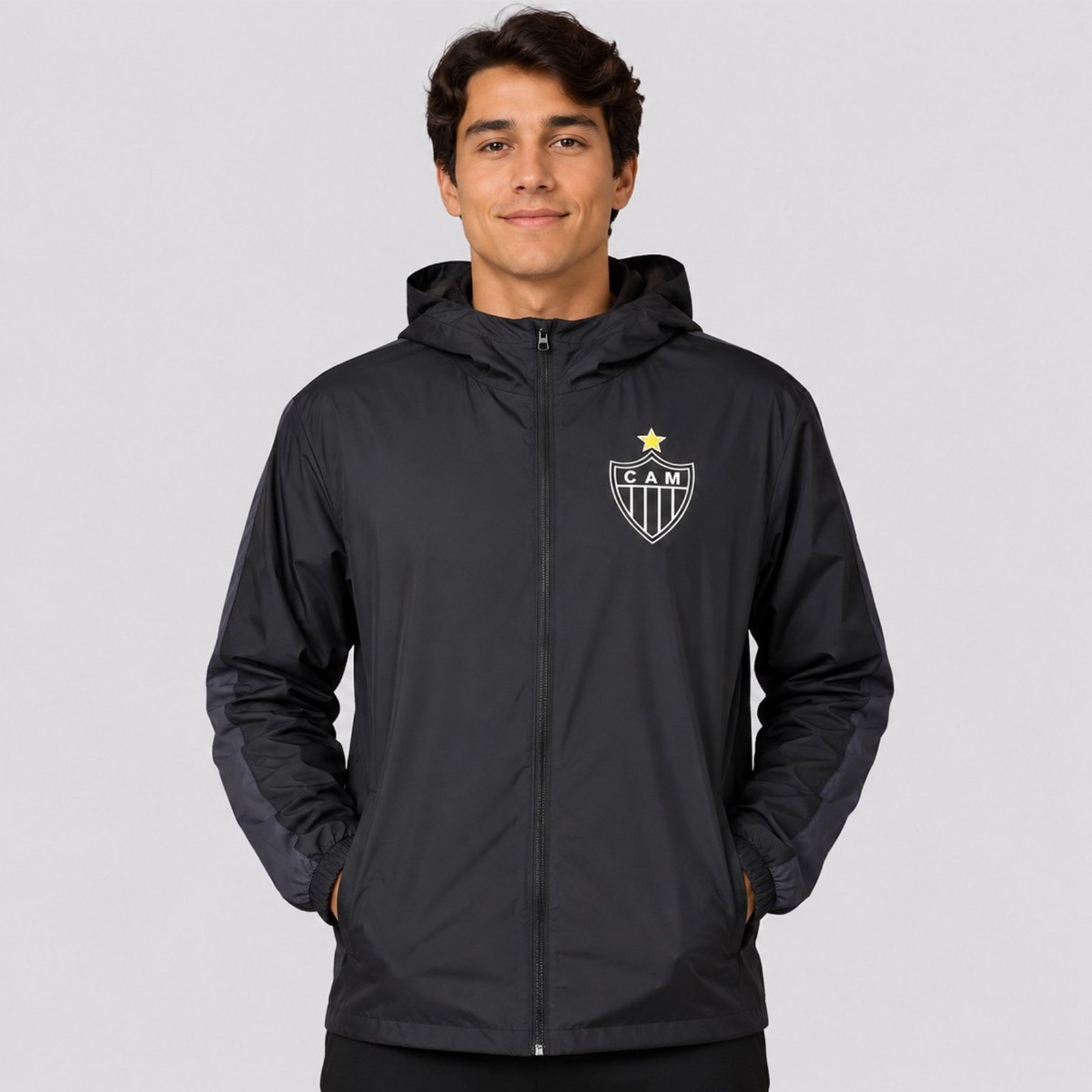 Jaqueta Atlético Mineiro Corta Vento Preta