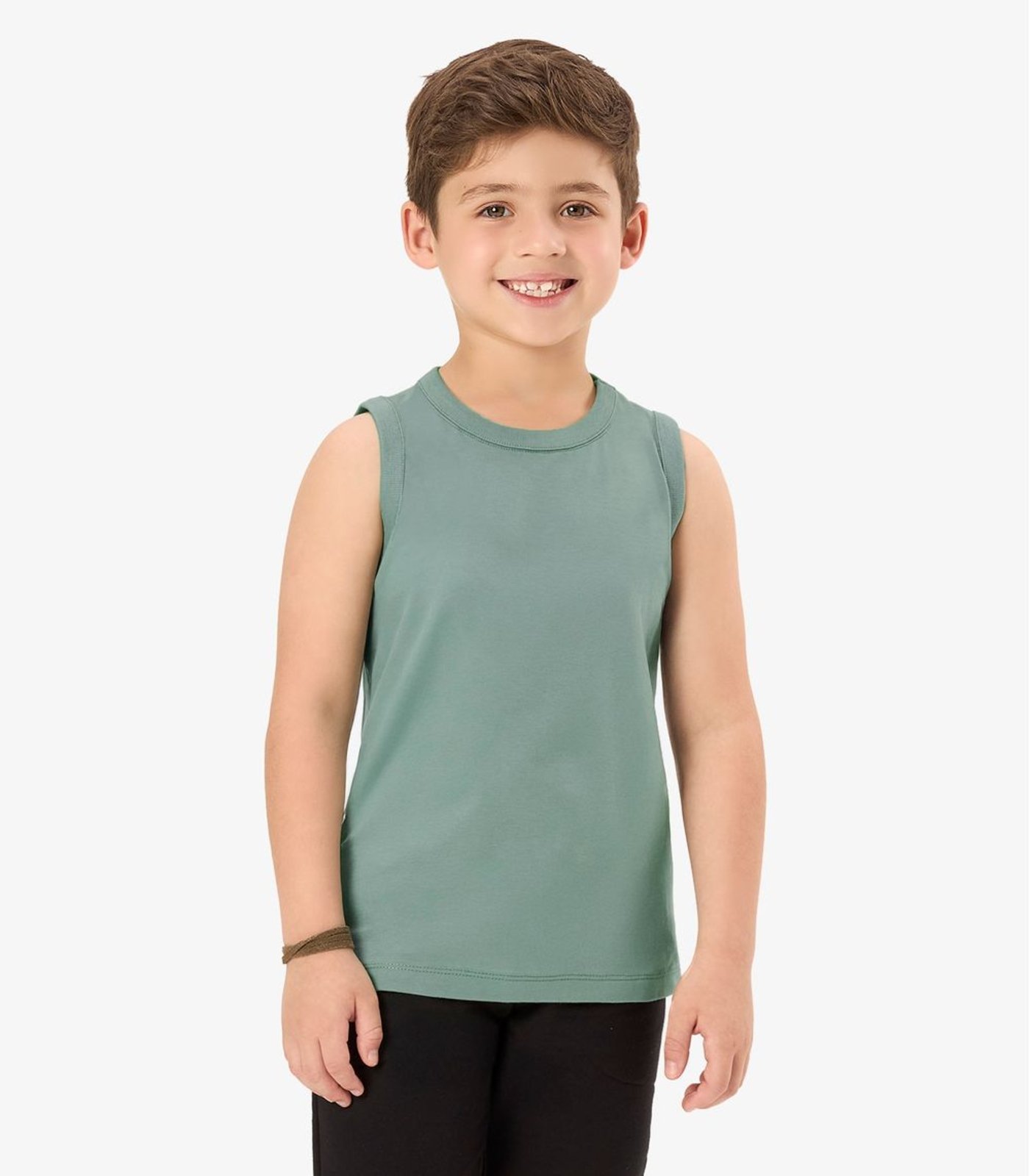 Infantil - Regata Básica Masculina Rovi Verde