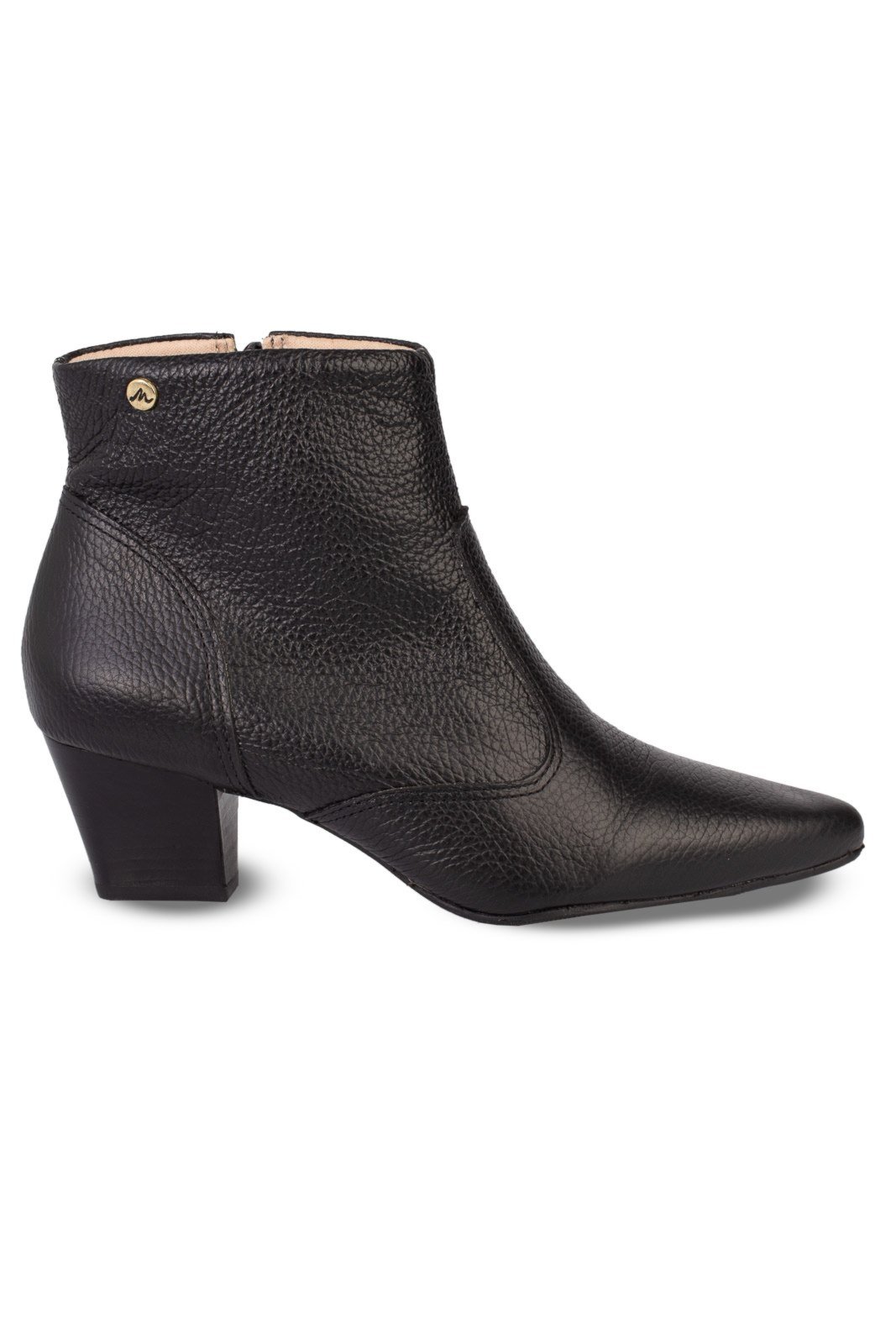 Bota Andrea Vinci cano curto com salto 7566 – Preta