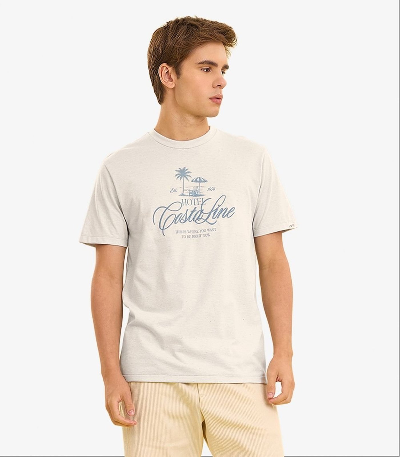 Infantil - Camiseta Masculina Com Estampa Bordado Minty Bege