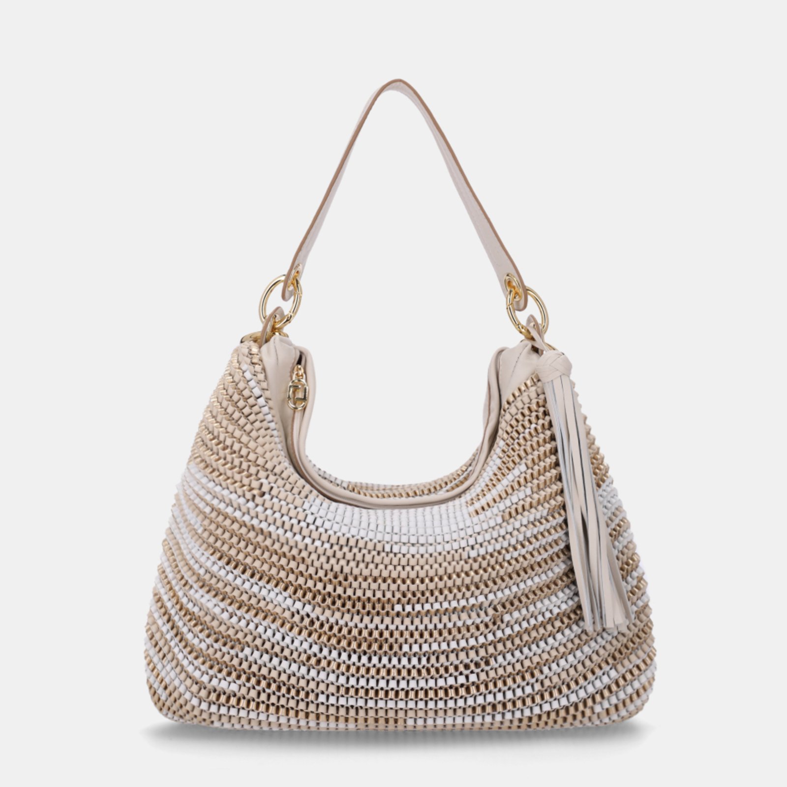 Bolsa Hobo Grande Tear Panna – 2000331 Luz Da Lua Off-white