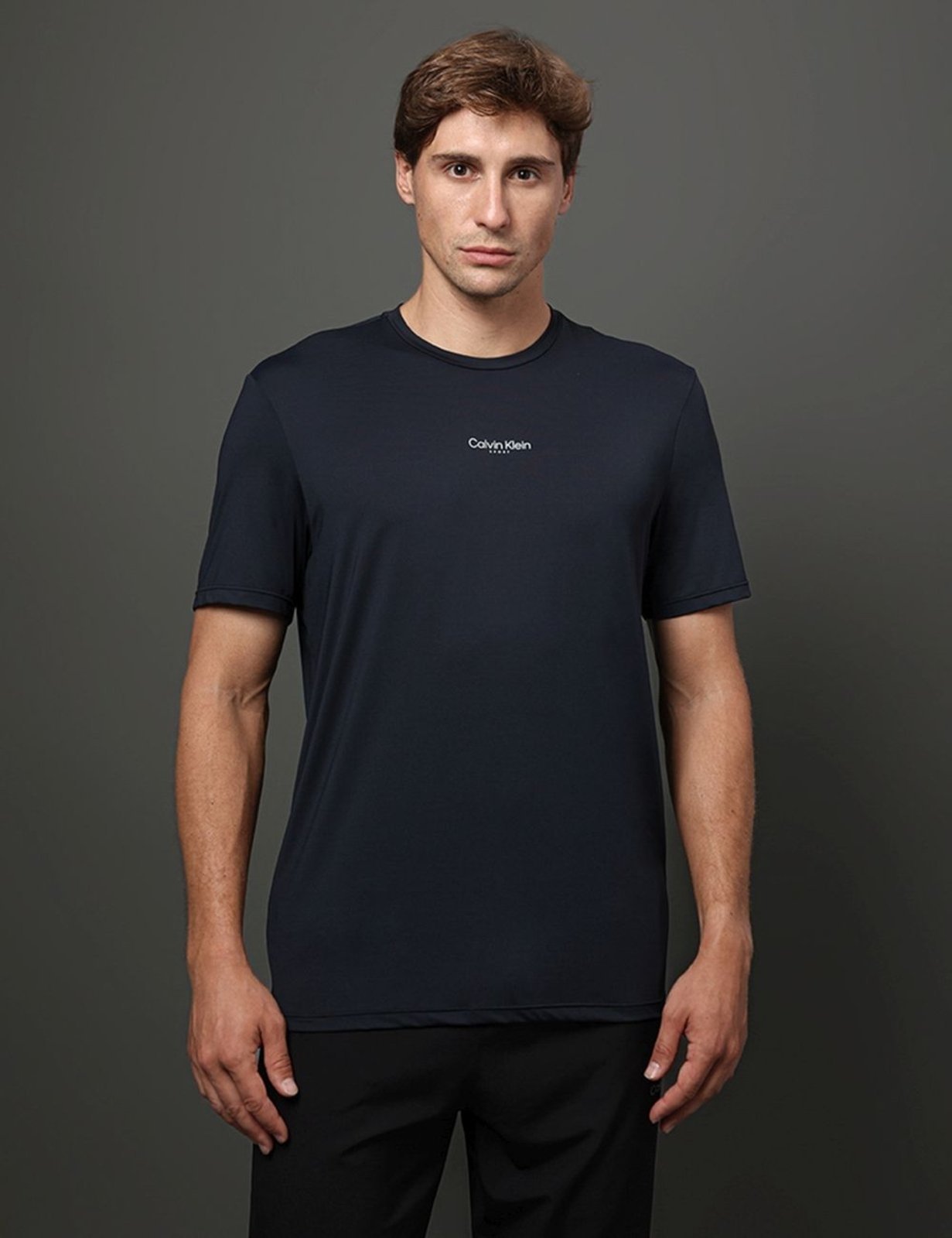 Camiseta Ml Com Recorte Traseiro - Preto Calvin Klein Jeans
