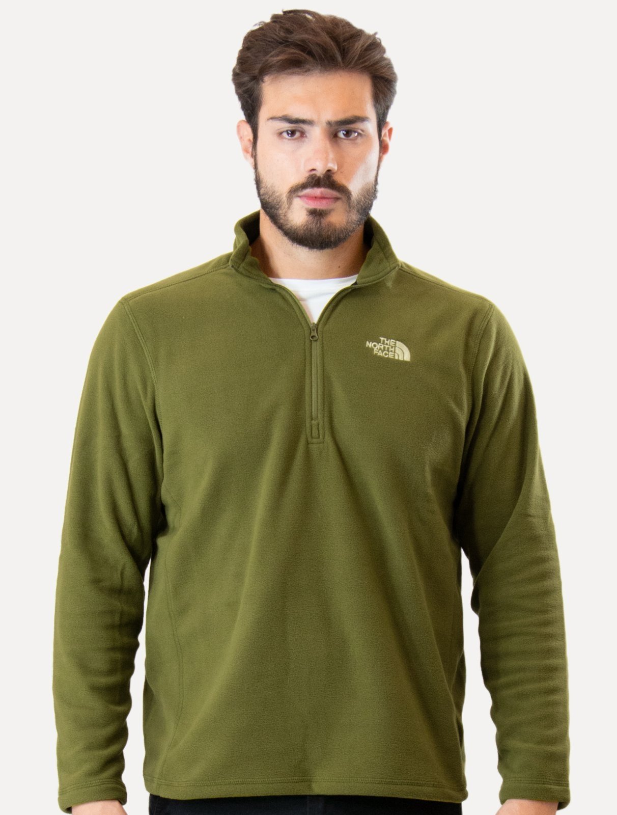 Blusa The North Face Fleece TKA 100 Glacier Zip Verde Oliva