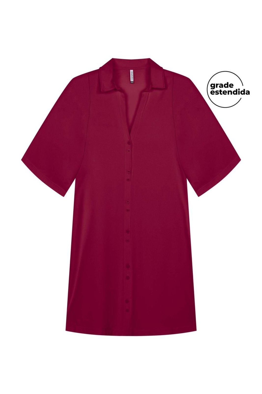 Vestido Curto Feminino Chemise Marialícia Vermelho