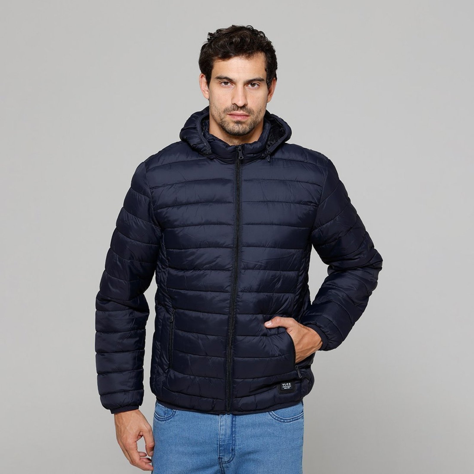 Jaqueta Masculina Puffer Super Leve Marinho VLCS