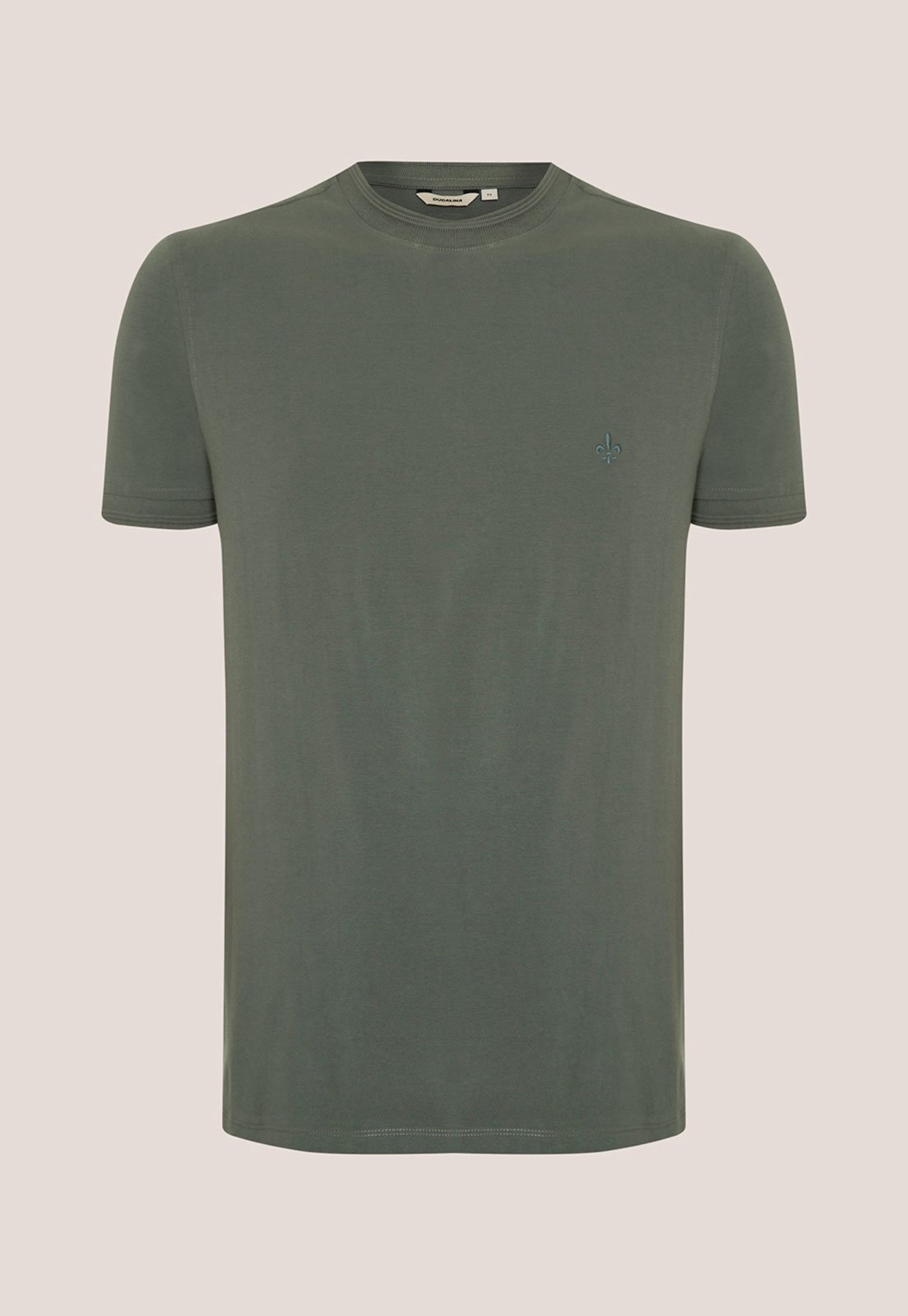 Camiseta Masculina Dudalina Logo Bordado Verde