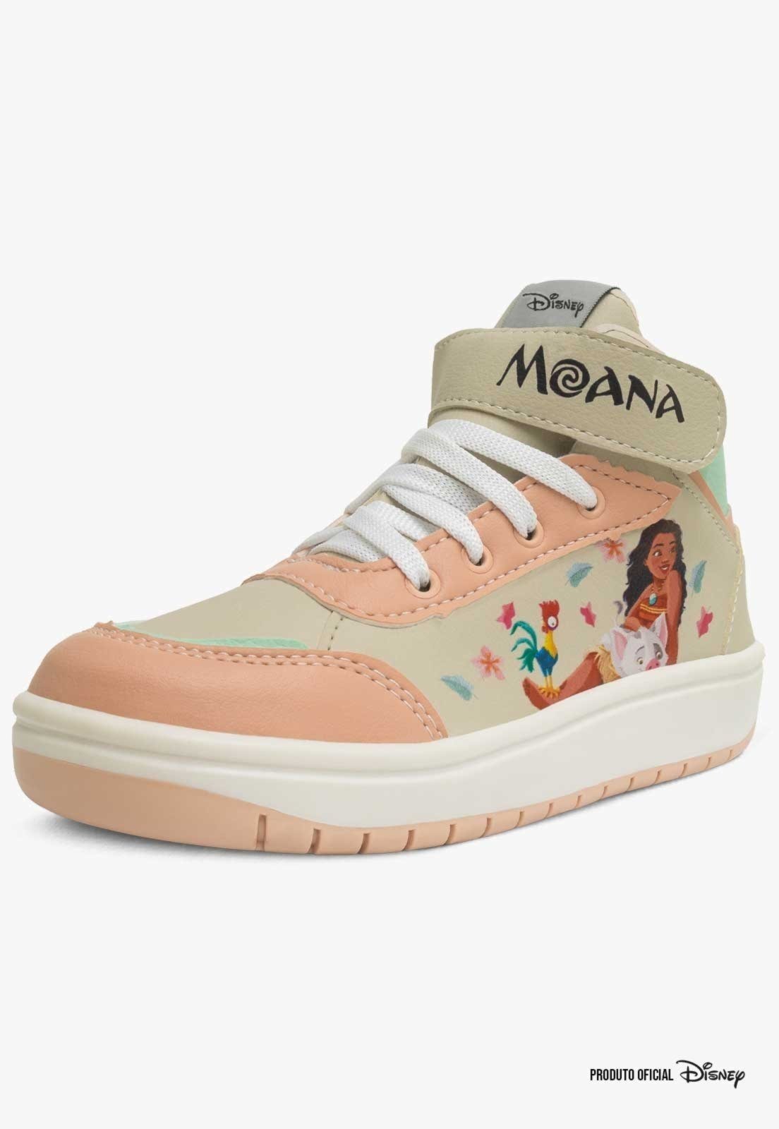 Infantil - Tênis Cano Alto Moana Disney Original Off White
