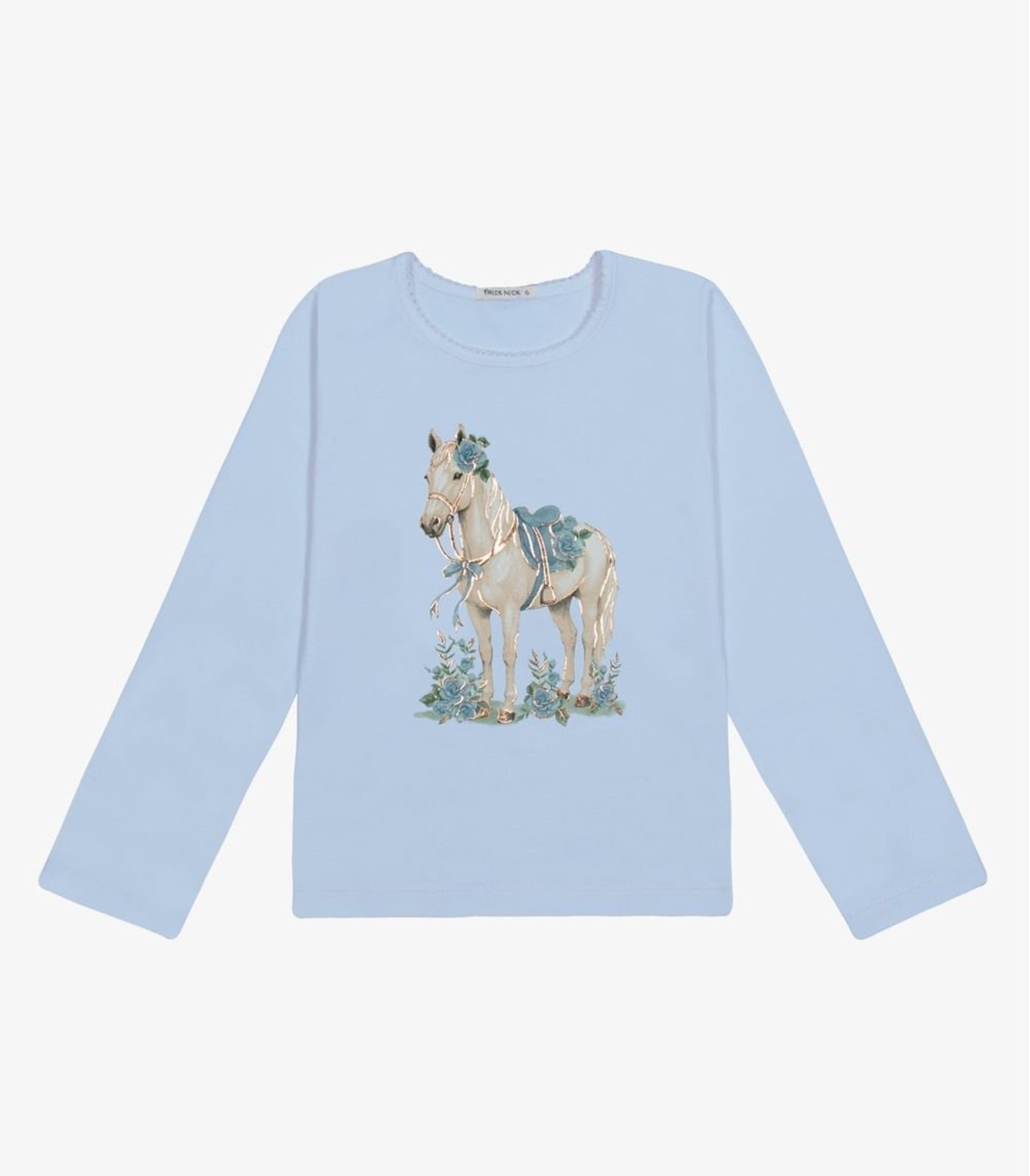 Infantil - Blusa Feminina Manga Longa Trick Nick Azul