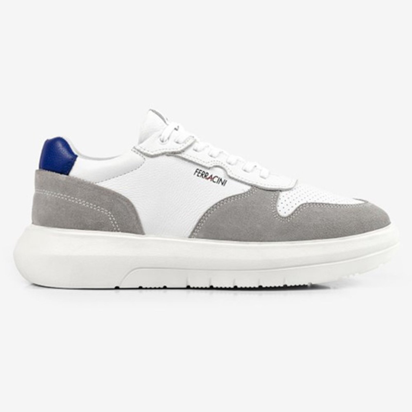 Tênis Sneaker Ferracini Masculino Energy Branco Cinza Azul
