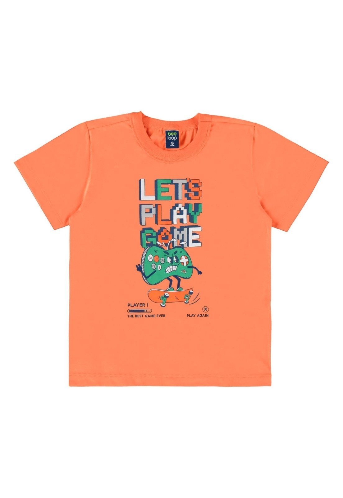 Vista 3 Infantil - Conjunto com Camiseta e Bermuda para Menino Bee Loop laranja Bee Loop laranja