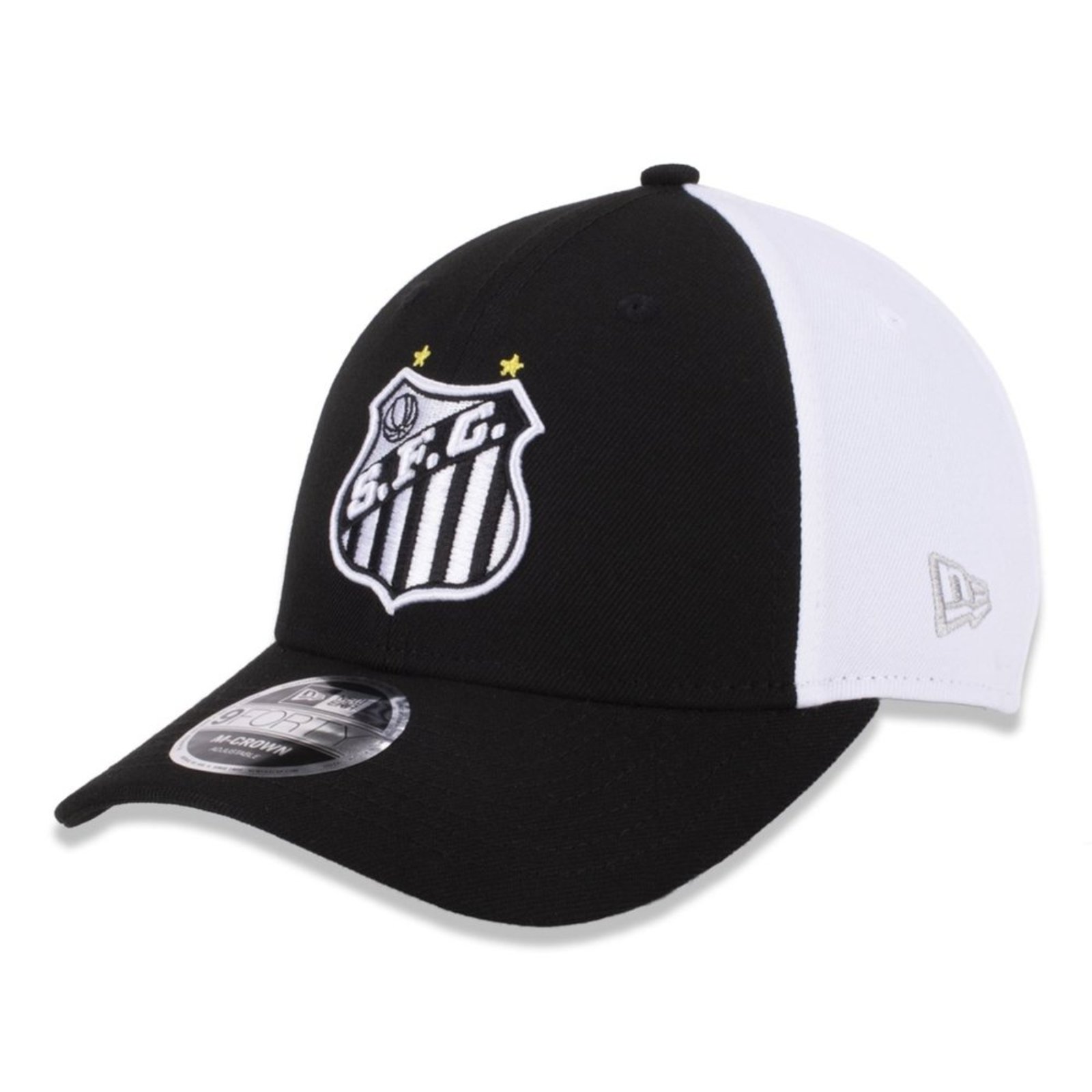 Bone New Era 9FORTY M-Crown Santos Branco/Preto