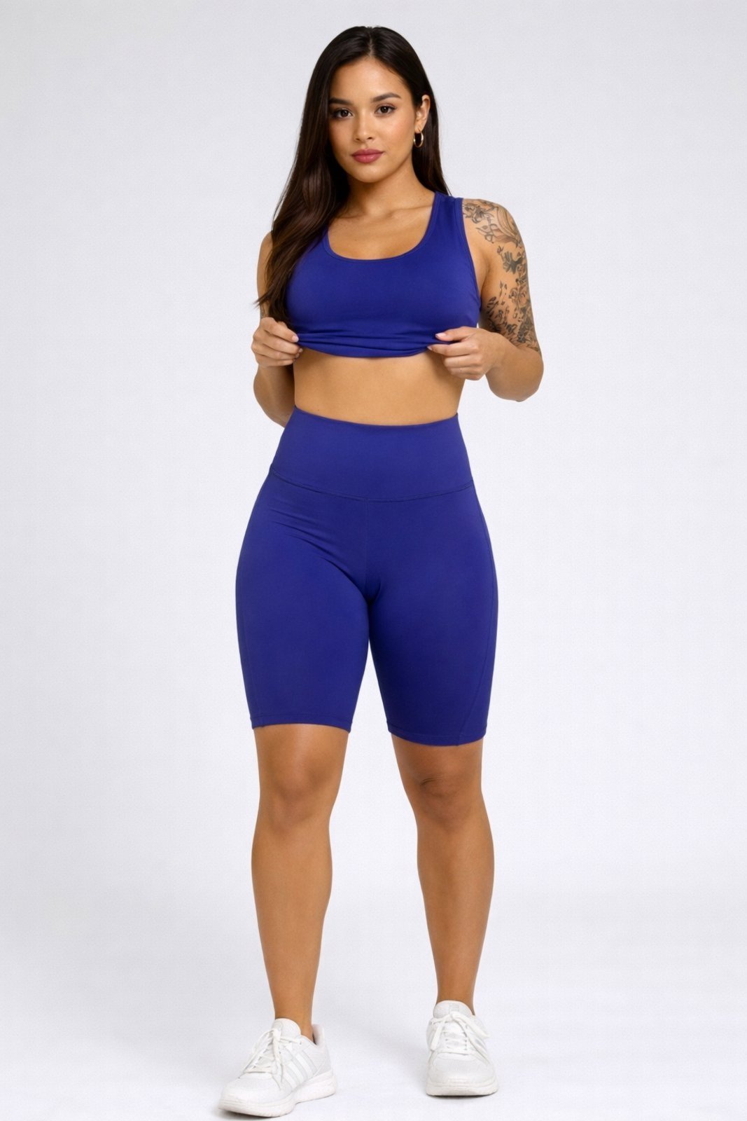 Vista 2 Bermuda D Bell Outlet Fashion Cós Alto Esportiva Fitness Premium azul D BELL OUTLET FASHION azul