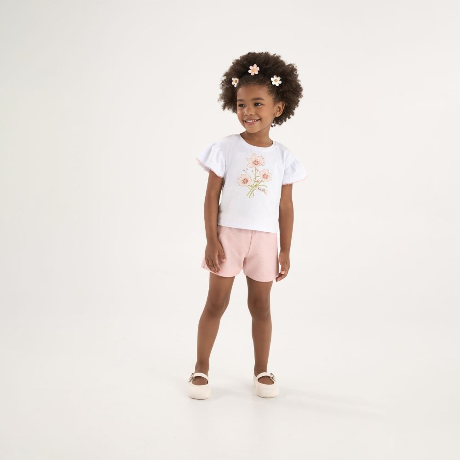 Infantil - Conjunto Branco Primeiros Passos Pulla Bulla Menina - 53721-3