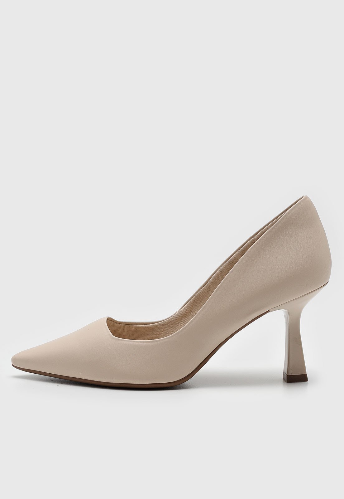 Vista 2 Scarpin Feminino cê Salto Médio Ponta Fina Off-White BEBECÊ off-white white BEBECÊ off-white white