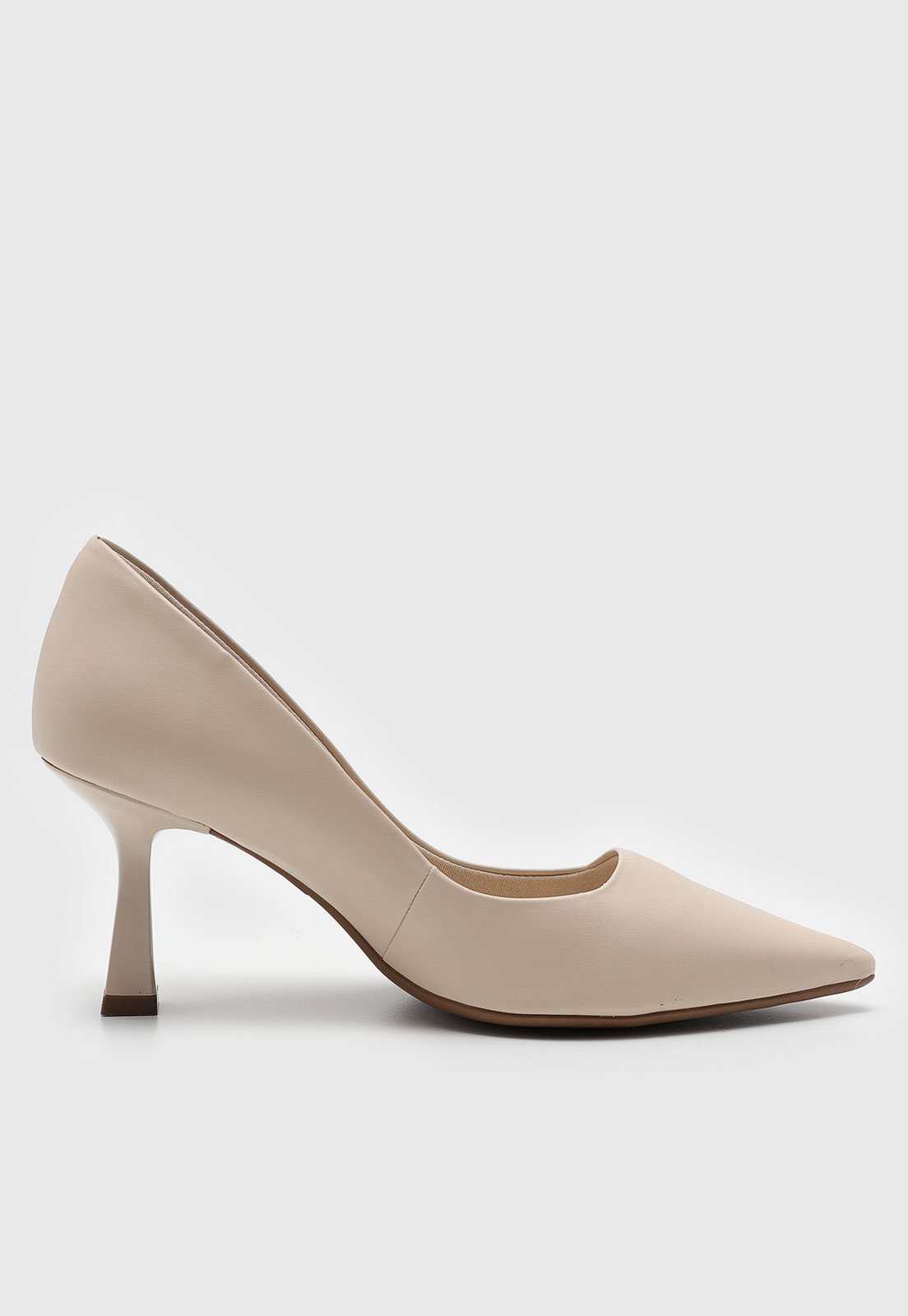 Vista 3 Scarpin Feminino cê Salto Médio Ponta Fina Off-White BEBECÊ off-white white BEBECÊ off-white white