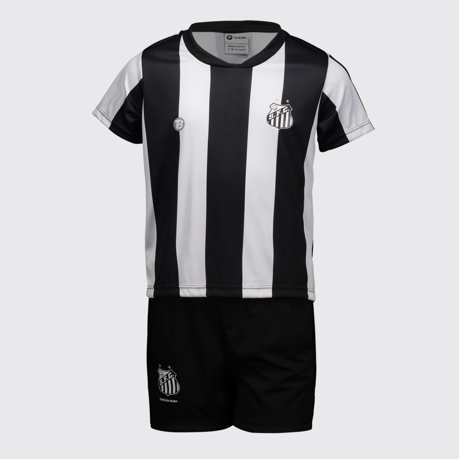 Kit Santos FC Branco e Preto