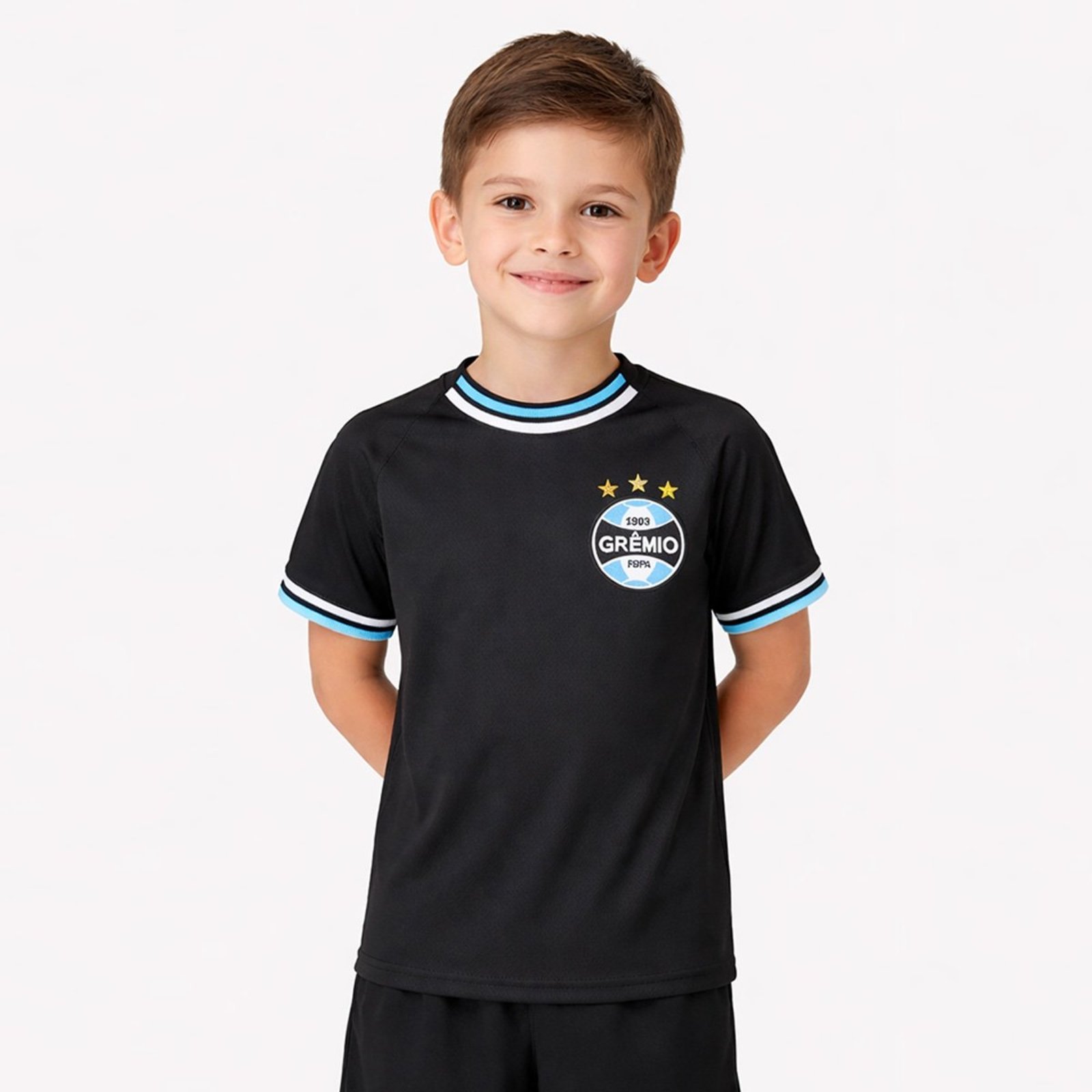 Camisa Grêmio Esportiva Juvenil Preta