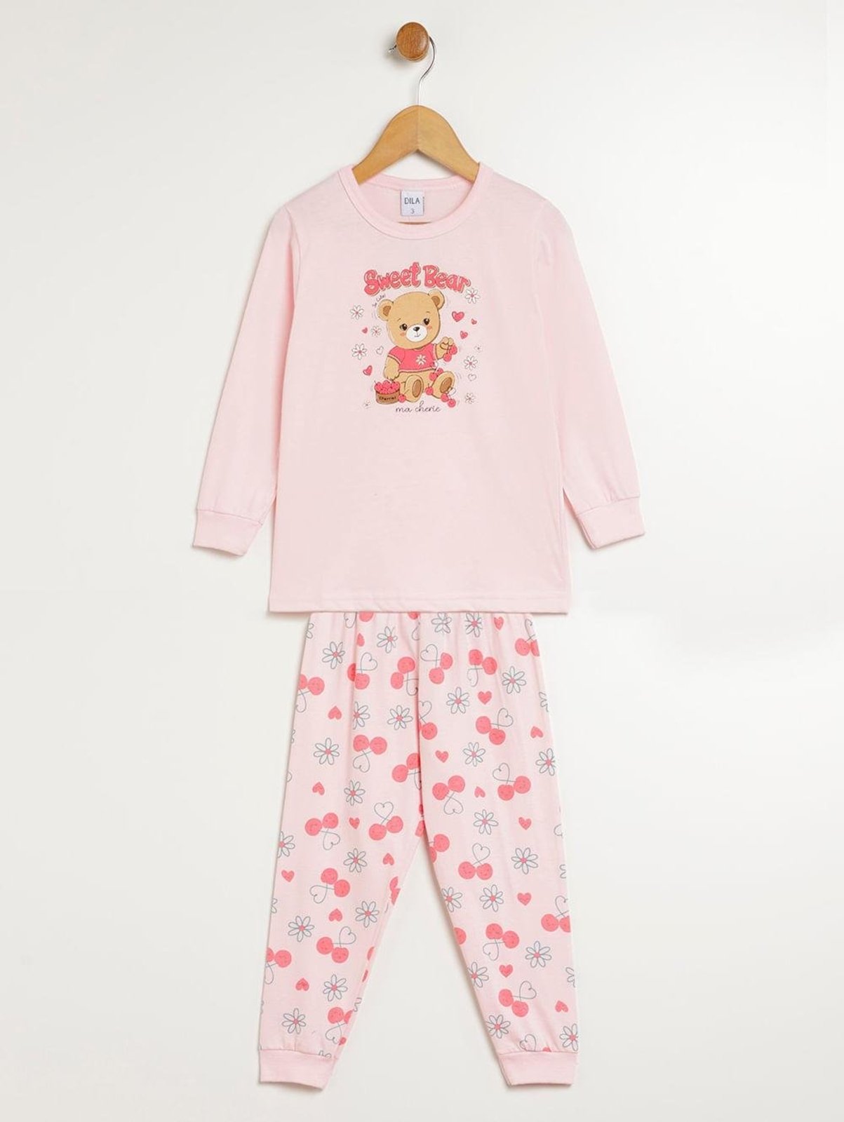 Pijama Longo Para Menina - ROSA