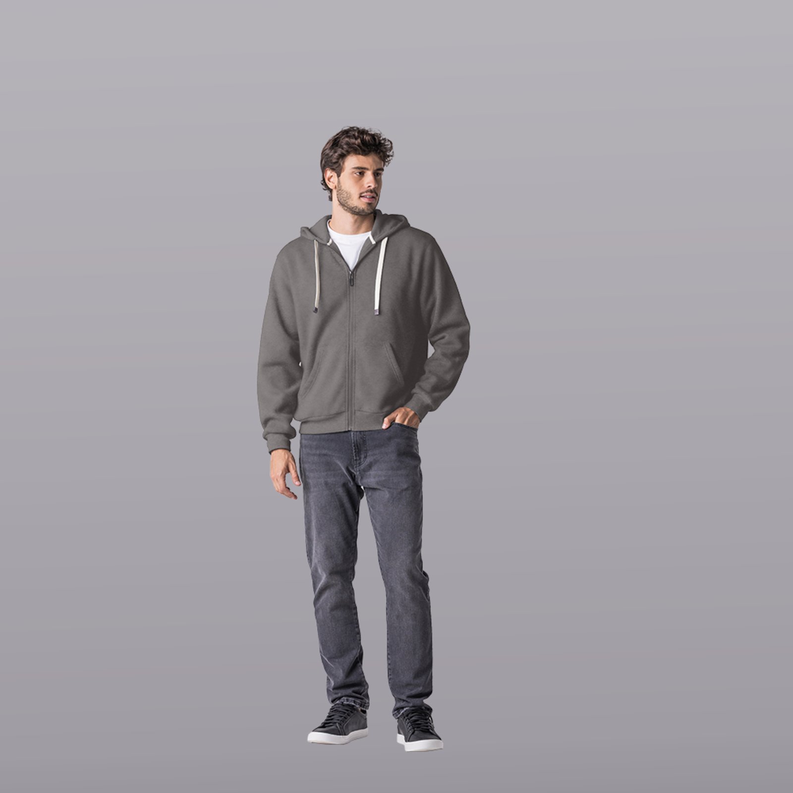 Jaqueta Moletom Masculina Zune CHUMBO MESCLA