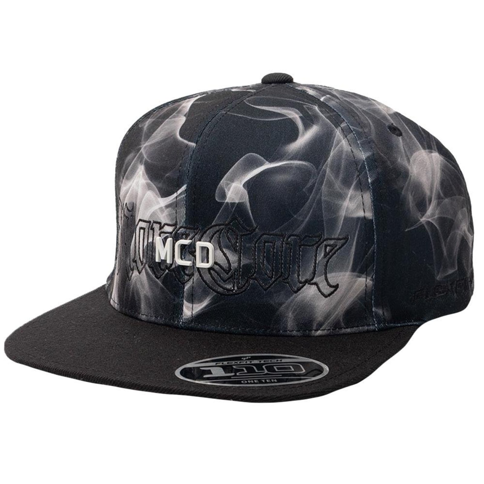 Boné MCD Aba Reta Smoke Fitão 1.10 Flexfit Preto