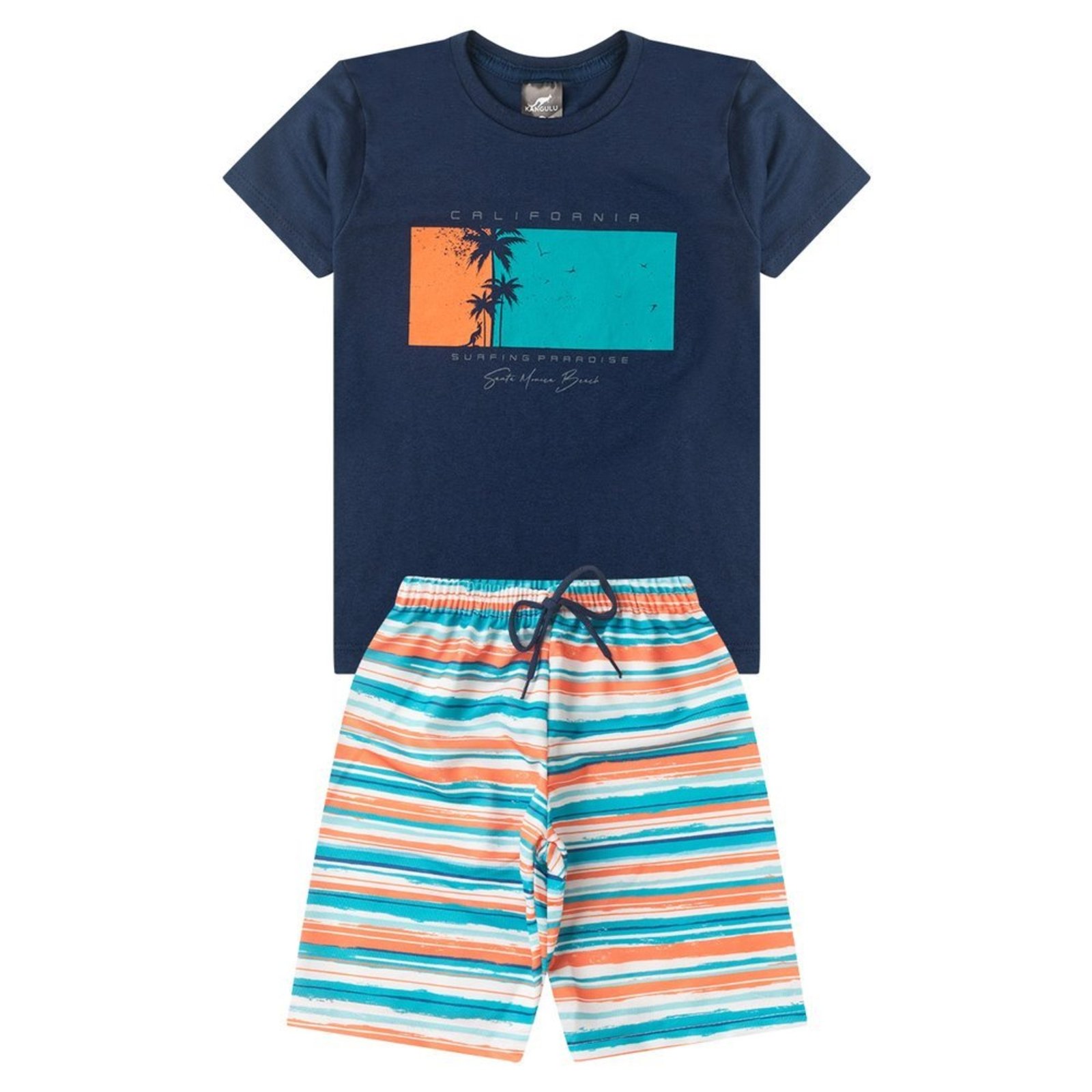 Infantil - Conjunto Menino Verão California Surfing Kangulu