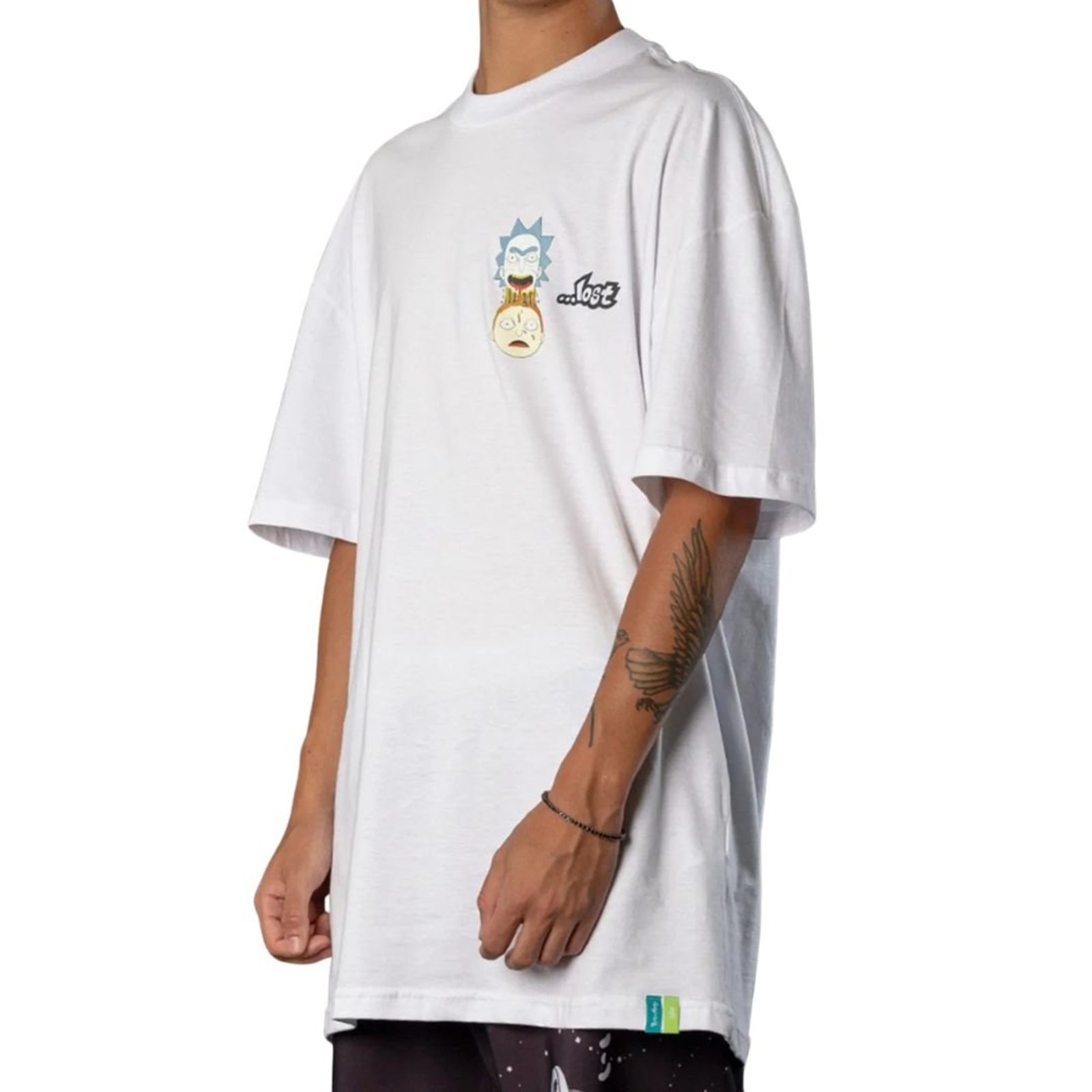 Camiseta Lost X Rick and Morty Melting - BRANCO