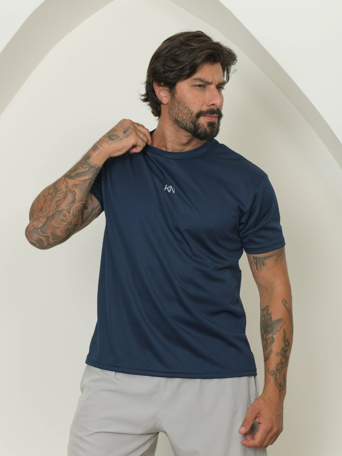 Vista 2 Camiseta Dry-Fit Masculina Manga Curta para Esportes Patria Brasil verde Patria Brasil verde