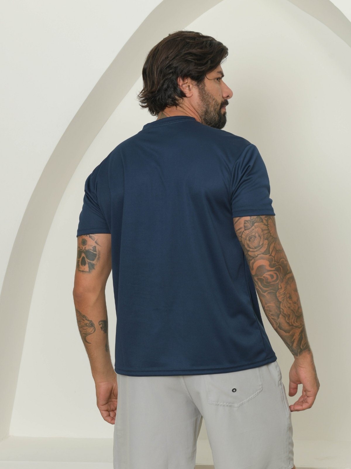 Vista 3 Camiseta Dry-Fit Masculina Manga Curta para Esportes Patria Brasil verde Patria Brasil verde