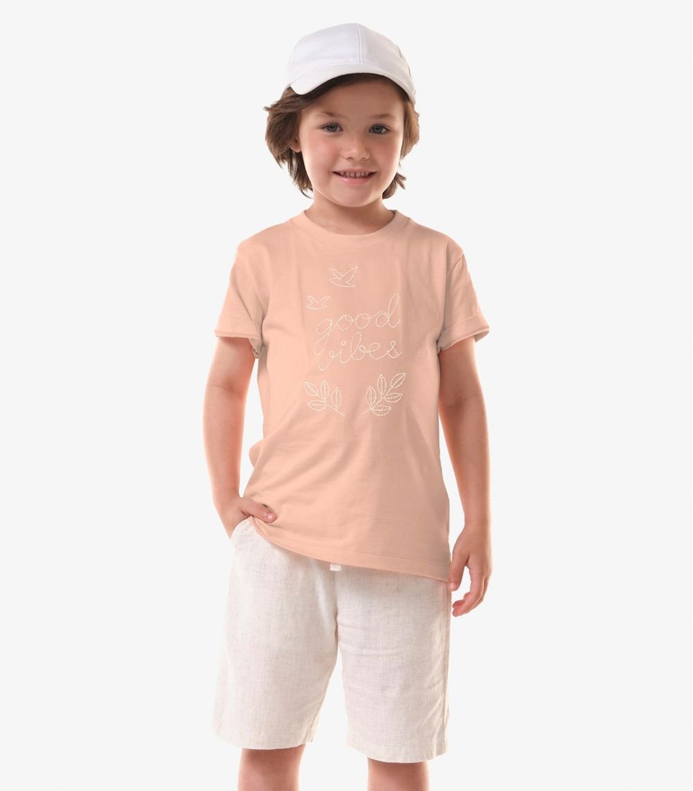 Infantil - Conjunto Camiseta Com Bermuda Trick Nick Rosa