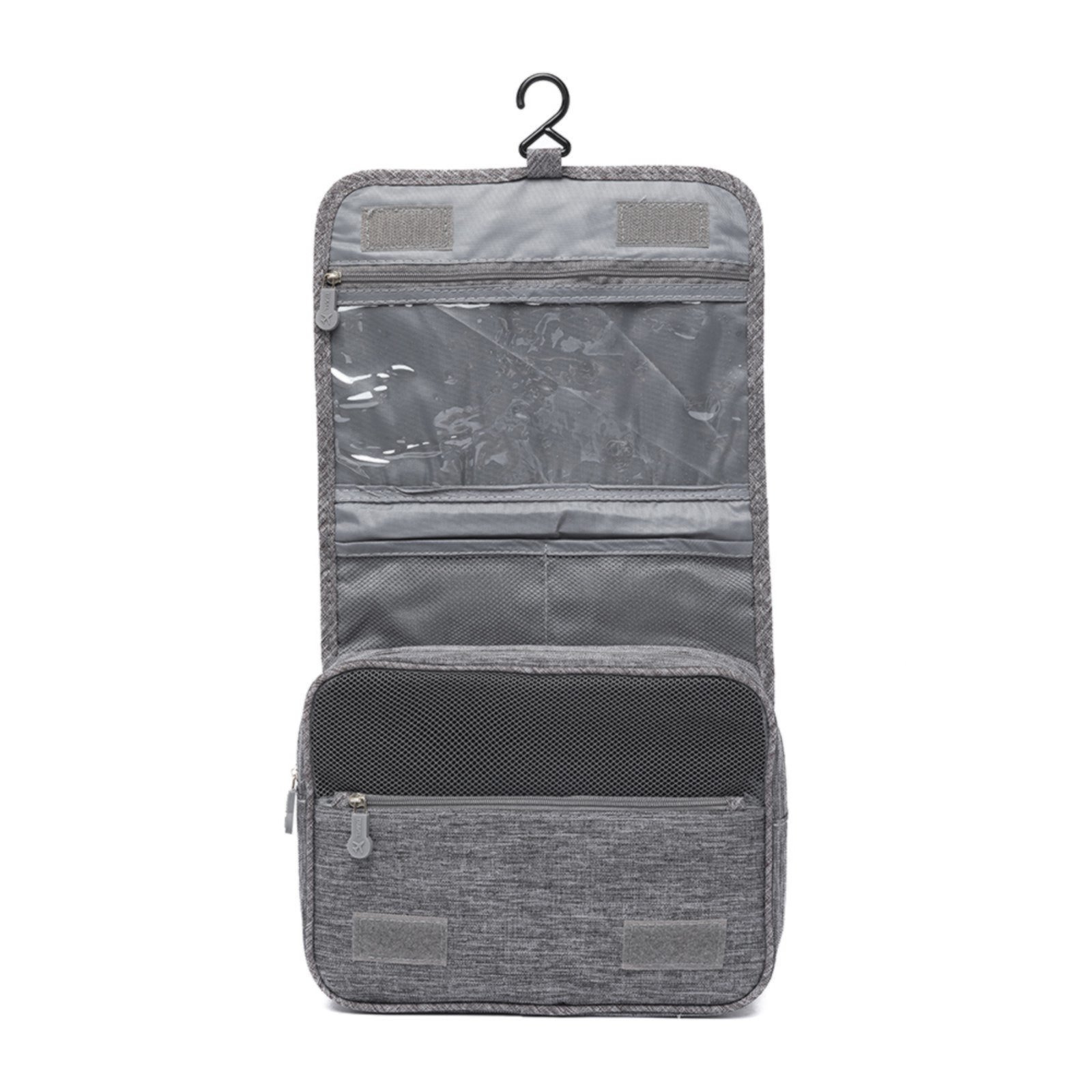Vista 3 Nécessaire Polo One Executiva Porta Objetos Organizadora Masculino Feminina Viagem Trabalho cinza Polo One cinza