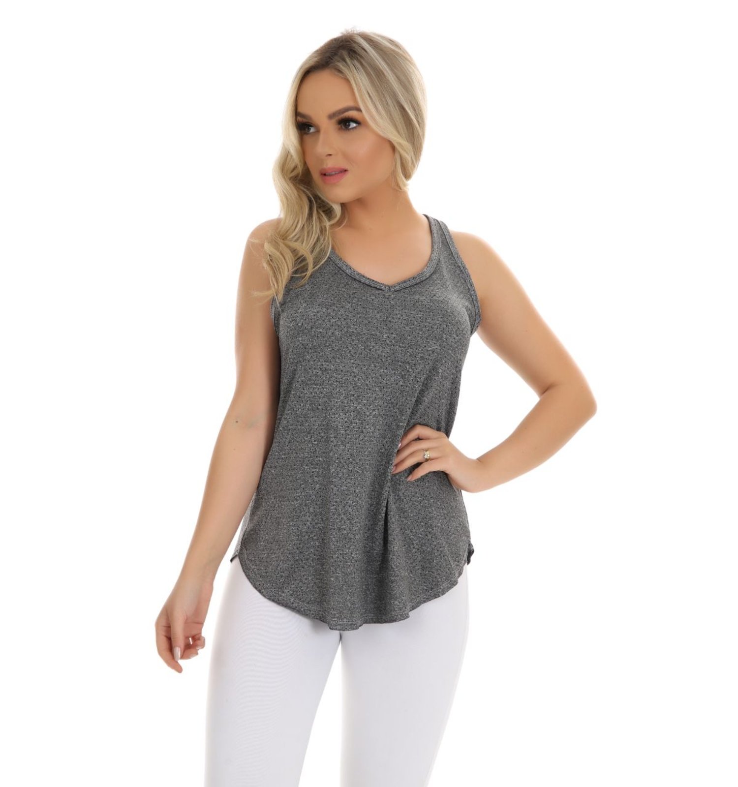 Camiseta Feminina Sallada Mista Dry Fit Mescla