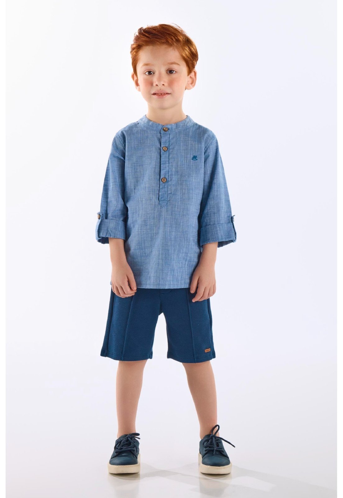 Infantil - Bata Masculina em Algodão Up Baby Azul