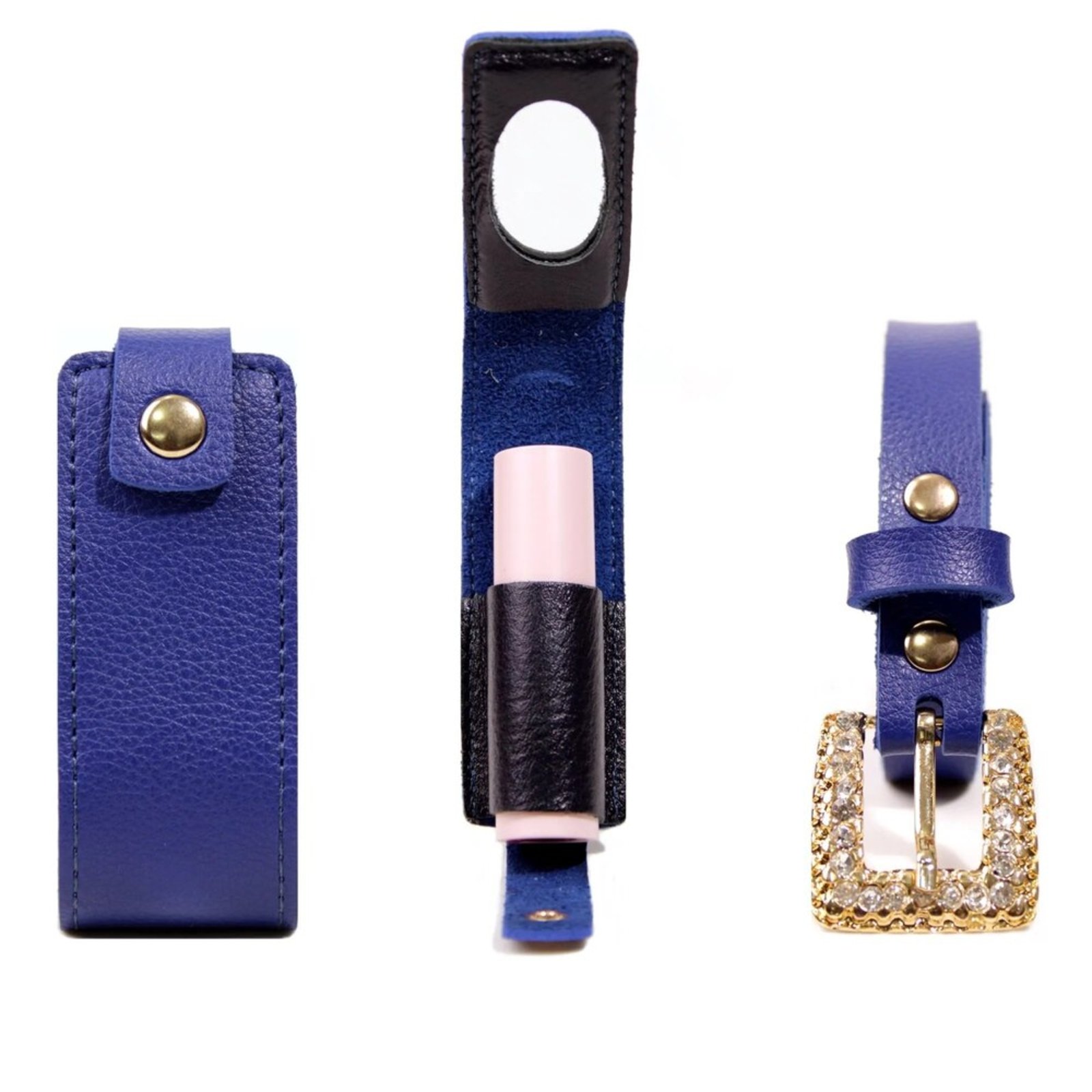 Kit 2 Peças Porta Batom + Cinto Artlux K001 – AZUL