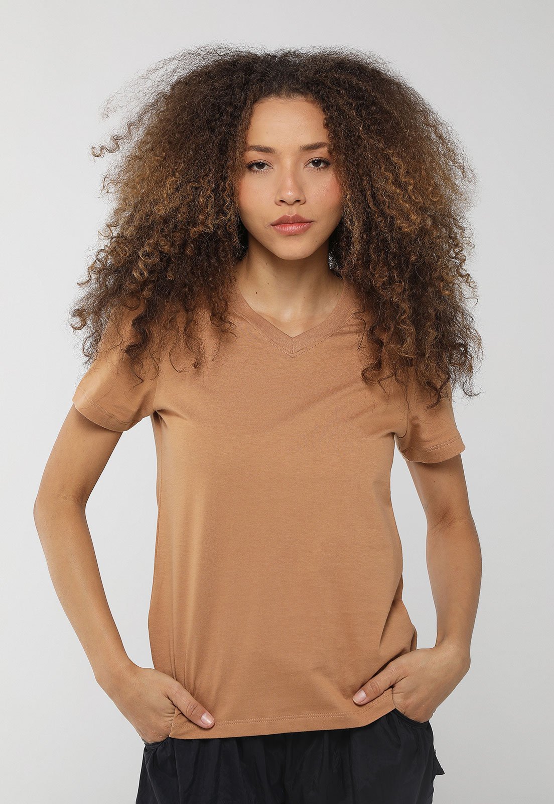 Camiseta Fila Reta Basic Caramelo