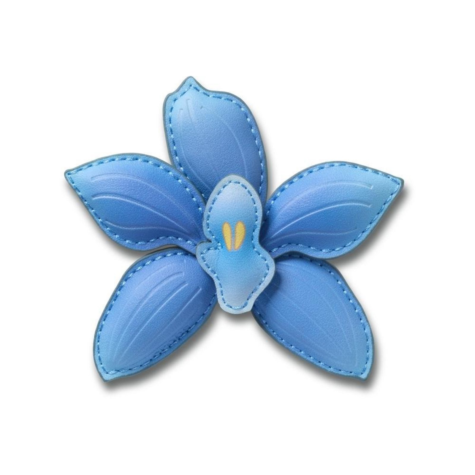 Infantil - Jibbitz™ Mega Flor Azul Costurada Único Branco