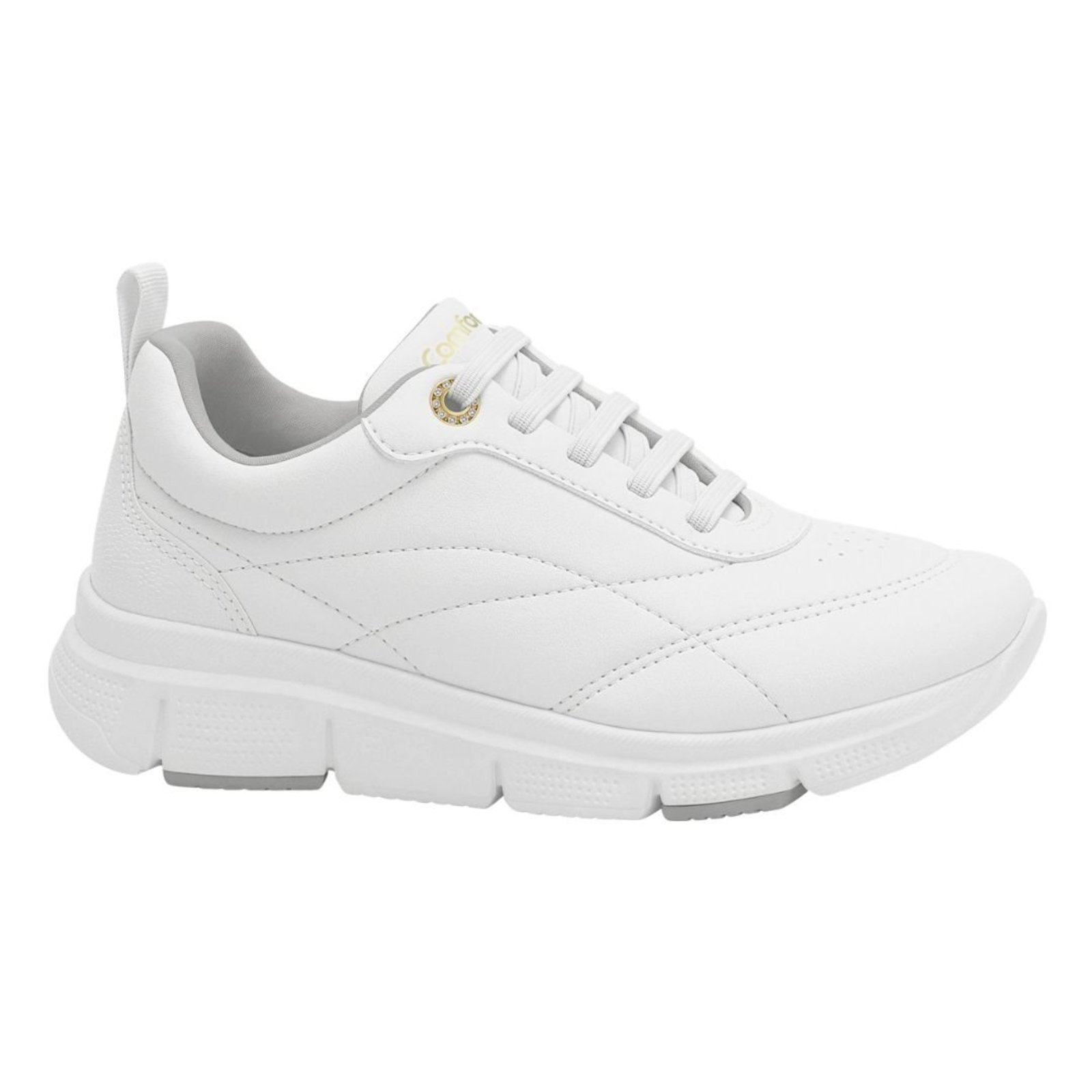 Tênis Feminino com Solado Leve Comfortflex 2690401 - Branco