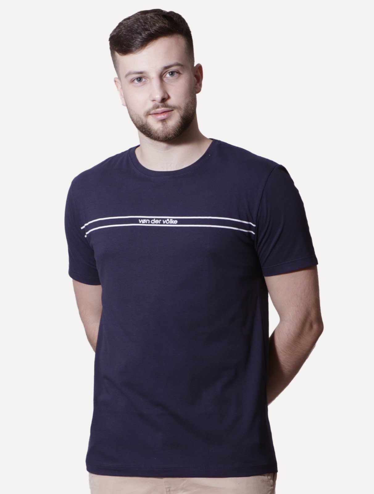 Camiseta Von der Volke Masculina Origineel Essential Azul Marinho