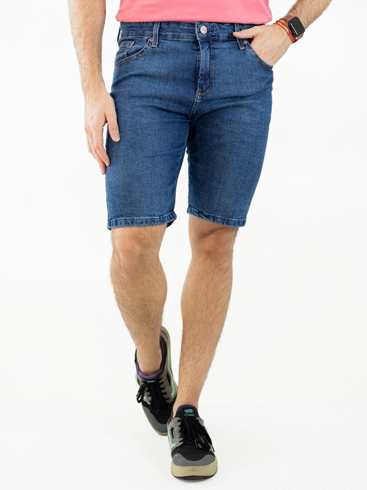 Bermuda Jeans Tradicional Masculina Slim Elastano Anticorpus