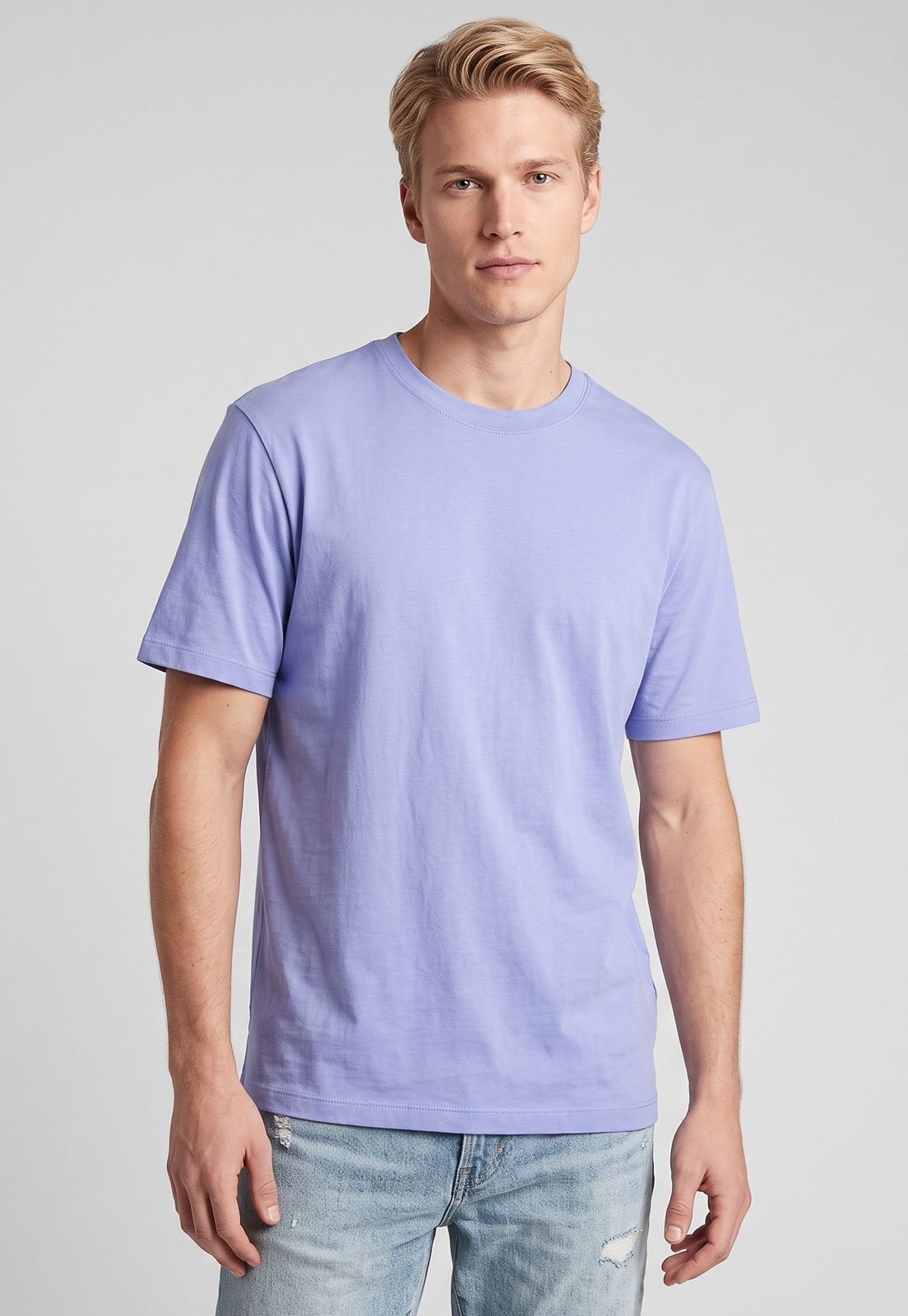 Camiseta Masculina GAP Decote Redondo Lilás